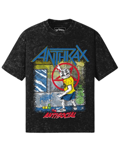 Anthrax v2 260GSM Unisex Snow Wash T-shirt