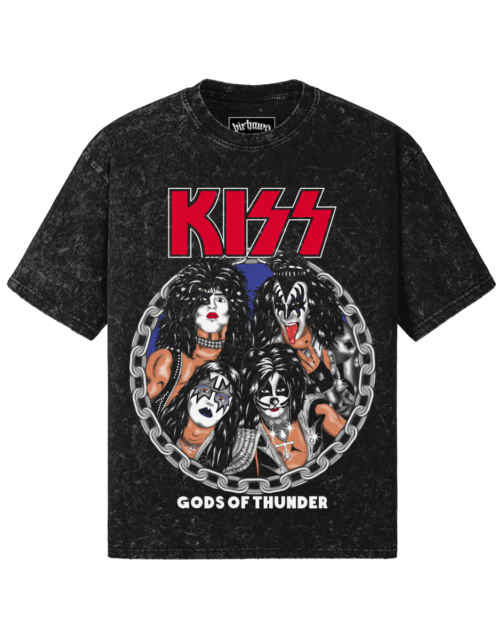 Kiss v1 260GSM Unisex Snow Wash T-shirt