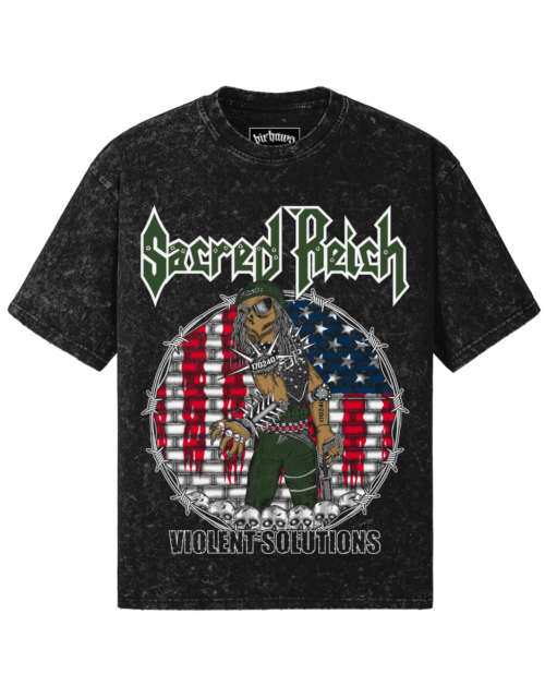 Sacred Reich v2 260GSM Unisex Snow Wash T-shirt
