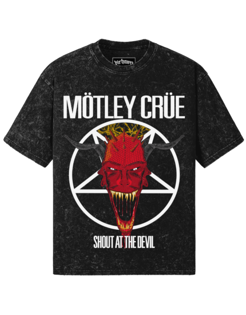 Motley Crue v1 260GSM Unisex Snow Wash T-shirt
