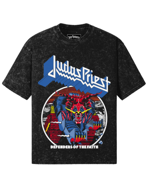 Judas Priest v1 260GSM Unisex Snow Wash T-shirt