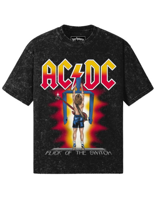 AC/DC v1 260GSM Unisex Snow Wash T-shirt