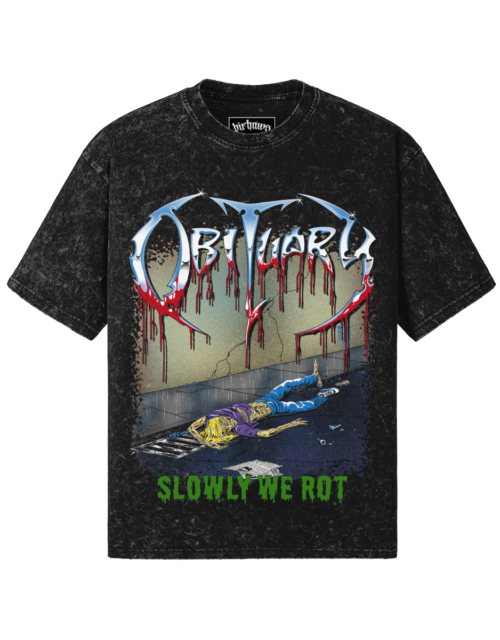 Obituary v1 260GSM Unisex Snow Wash T-shirt
