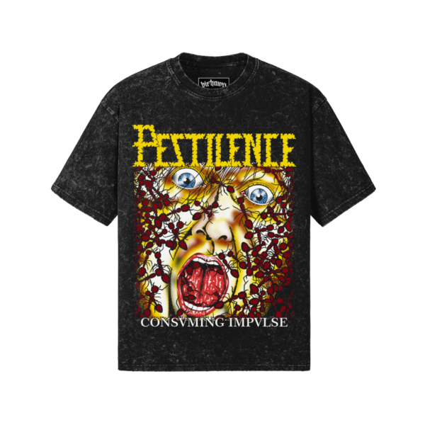 Pestilence v1 260GSM Unisex Snow Wash T-shirt