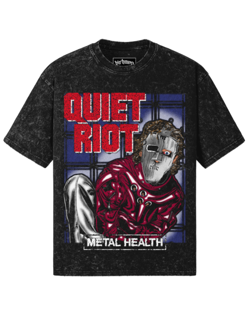 Quiet Riot v1 260GSM Unisex Snow Wash T-shirt
