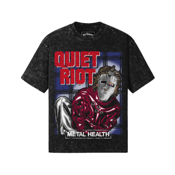 Quiet Riot v1 260GSM Unisex Snow Wash T-shirt